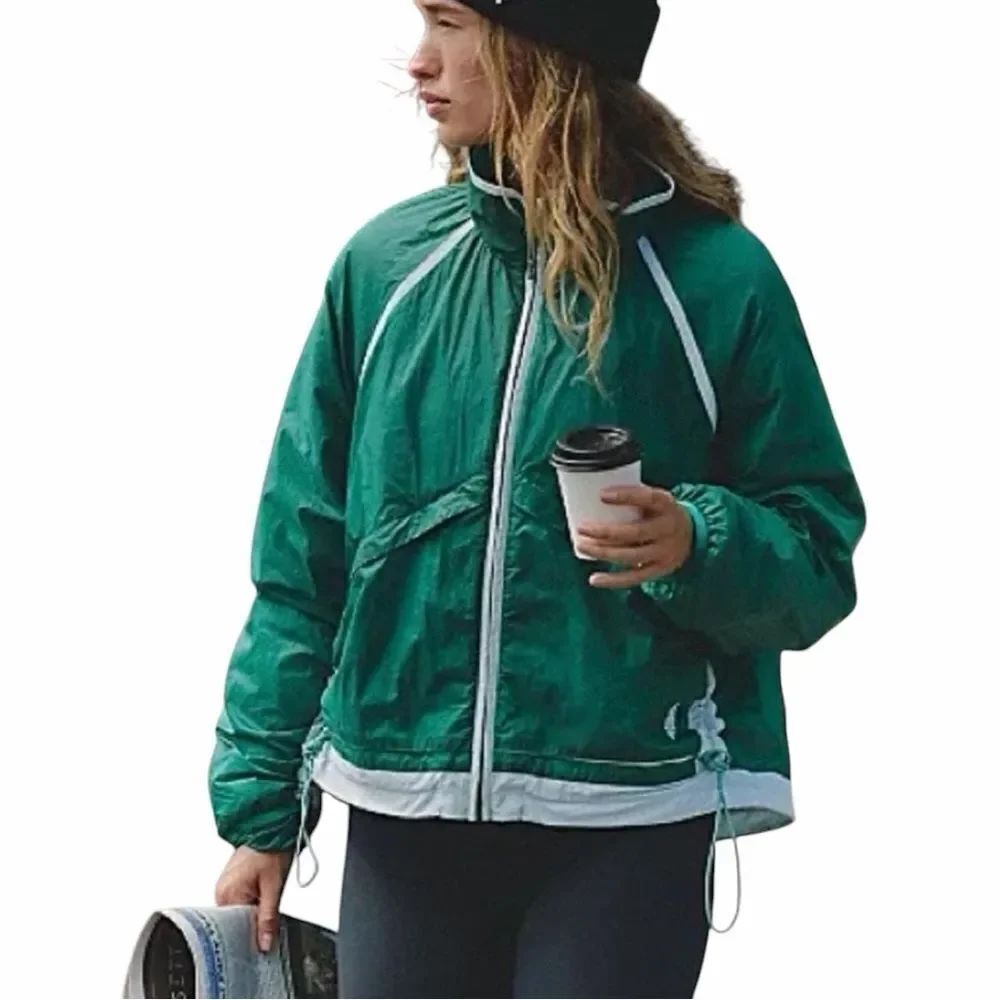 Free people Packable Green Jacket (Size Small)